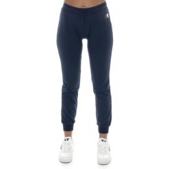 Bluza lekki z bawełna z kieszenie na co dzień. Niebieskie bluzy damskie LEONE 1947 APPAREL, bez wzorów, z bawełny, bez kaptura. W wyprzedaży za 109.46 zł.