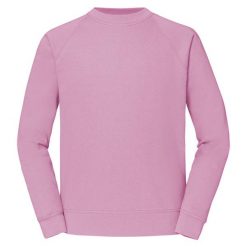 Klasyczna Bluza Raglanowa Unisex Dla Dorosłych. Czerwone bluzy męskie Fruit of the Loom, m, bez wzorów, bez kaptura. Za 79.99 zł.