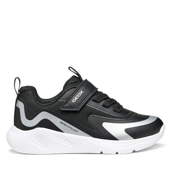 Sneakersy Geox. Czarne trampki i tenisówki chłopięce Geox, bez wzorów, bez zapięcia. Za 169.99 zł.