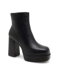 Jenny Fairy Botki LIBI WYL2510-1 Czarny. Czarne botki damskie Jenny Fairy, z syntetyku, bez obcasa, na słupku, bez zapięcia. Za 219.99 zł.