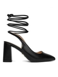 DeeZee Sandały HLL-31 Czarny. Czarne sandały damskie DeeZee, bez wzorów, z materiału, bez obcasa, bez zapięcia. Za 139.99 zł.