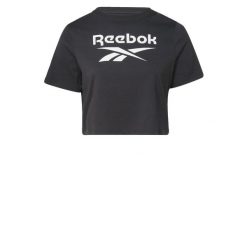 T-shirt treningowy damski Reebok H62527. Czarne t-shirty damskie Reebok, plus size, bez wzorów, z bawełny, bez kołnierzyka. Za 69.00 zł.