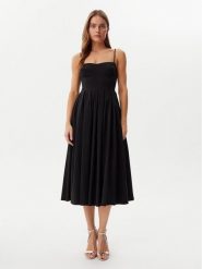 Guess Sukienka koktajlowa W5GK61 WGMR2 Czarny Regular Fit. Czarne sukienki damskie Guess, z aplikacjami, z wiskozy, wizytowe, bez kołnierzyka, bez ramiączek. Za 429.99 zł.