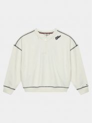 Tommy Hilfiger Bluza Hilfiger Script 85 Sweatshirt KG0KG07719 Écru Regular Fit. Bluzy dla dziewczynek Tommy Hilfiger, bez wzorów, z syntetyku, bez ramiączek, bez kaptura. Za 299.99 zł.