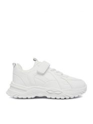 DeeZee Sneakersy CEO-CP72-26129 Biały. Białe buty sportowe dziewczęce DeeZee, bez wzorów, z materiału, bez zapięcia. Za 99.99 zł.