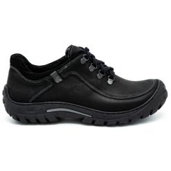 KOMODO Buty męskie trekkingowe skóra 917K czarne. Czarne trekkingi męskie . Za 362.62 zł.