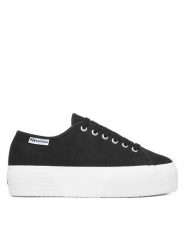 Superga Tenisówki 3790 Platform S3134MW Czarny. Czarne trampki i tenisówki damskie Superga, bez wzorów, z materiału, bez zapięcia. Za 254.99 zł.