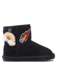 EMU Australia Śniegowce Wallaby Mini Play K12748 Czarny. Czarne buty zimowe dziewczęce Emu Australia, ze skóry, bez zapięcia. Za 399.99 zł.