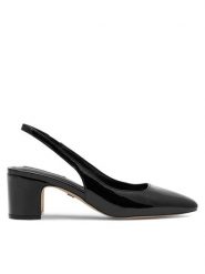 Nine West Czółenka 123AL1938-1 Czarny. Czarne czółenka damskie Nine West, bez wzorów, ze skóry, bez obcasa, bez zapięcia. Za 199.99 zł.