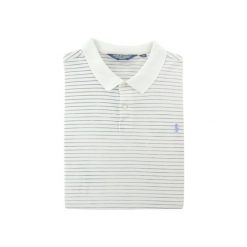 Koszulka polo męska z krótkim rękawem Polo Ralph Lauren. Białe koszulki polo męskie Ralph Lauren, m, bez wzorów, z meshu, bez kołnierzyka, bez ramiączek, na golfa. Za 116.16 zł.