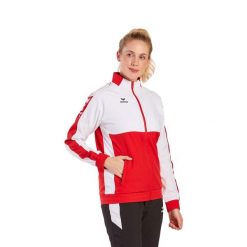 Damska marynarka do prezentacji Erima Six Wings. Białe bluzy sportowe damskie Erima, l, bez wzorów, bez kaptura, do piłki ręcznej. W wyprzedaży za 242.00 zł.