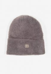 Szara Czapka Beanie z Wiskozą Wełną i Naszywką Zolirra. Szare czapki i kapelusze damskie Renee, z aplikacjami, z jeansu, eleganckie. Za 49.99 zł.
