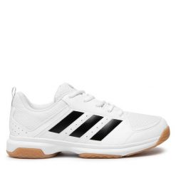Buty halowe adidas. Białe buty sportowe męskie Adidas, bez zapięcia. Za 209.99 zł.