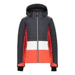 Damska kurtka narciarska softshell CMP. Czarne kurtki damskie CMP, bez wzorów, z softshellu, bez kaptura, narciarskie. Za 752.35 zł.