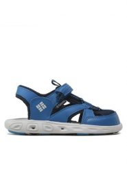 Columbia Sandały Childrens Techsun Wave BC2082 Niebieski. Niebieskie sandały chłopięce Columbia, ze skóry, bez zapięcia. Za 249.99 zł.