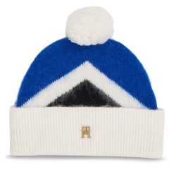 Czapka Tommy Hilfiger. Niebieskie czapki i kapelusze damskie Tommy Hilfiger, na zimę, bez wzorów. Za 469.99 zł.