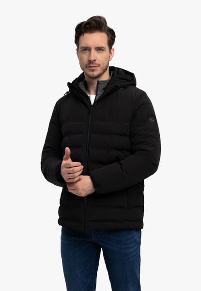 Kurtka pikowana J-GAWIR. Czarne kurtki męskie Volcano, na jesień, m, bez wzorów, z materiału, klasyczne, bez kaptura. Za 369.99 zł.