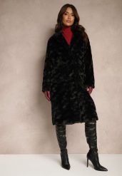 Czarny Płaszcz Jednorzędowy Vertiana. Czarne płaszcze damskie Renee, na zimę, l, bez wzorów, z jeansu, eleganckie, bez kaptura. Za 209.99 zł.