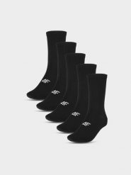 4F Skarpety casual za kostkę (5-pack) damskie - czarne 35-38. Czarne skarpety damskie 4f, bez wzorów, z bawełny. Za 69.99 zł.