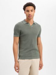 Drykorn koszulka polo z dzianiny Mężczyźni Bawełna (100%) zielony, XL. Zielone koszulki polo męskie DRYKORN, m, bez wzorów, z bawełny, bez ramiączek. Za 279.95 zł.