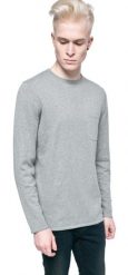 LEE CREW KNIT GREY MELE L85AAH37 $. Szare bluzy męskie Lee, l, bez wzorów, z bawełny, bez kaptura. W wyprzedaży za 79.99 zł.