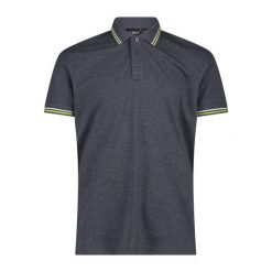 Polo CMP. Czarne koszulki polo męskie CMP, bez wzorów, sportowe, bez ramiączek. Za 89.99 zł.