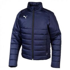 Dziecięca ocieplana parka Puma Liga casuals. Czarne kurtki i płaszcze dla chłopców Puma, bez wzorów, klasyczne, bez kaptura. Za 349.99 zł.
