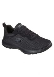Buty sportowe Sneakersy damskie, Flex Appeal 4.0 Brilliant View. Czarne obuwie sportowe damskie Skechers, bez wzorów, z materiału, trekkingowe. Za 299.00 zł.