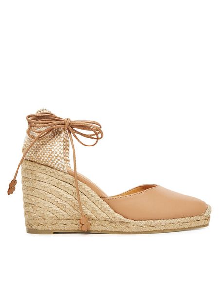 Castañer Espadryle Carina/8/250 025337 Beżowy. Brązowe sandały damskie Castañer, bez wzorów, ze skóry, bez obcasa, bez zapięcia. Za 459.99 zł.
