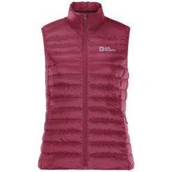 Kurtka uniwersalna damska Jack Wolfskin Pack-go Down Vest. Czerwone kurtki damskie Jack Wolfskin, s, bez wzorów, z syntetyku, bez kaptura. Za 495.20 zł.