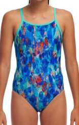 Strój kąpielowy jednoczęściowy FUNKITA Paint Press - dziewczęcy. Niebieskie stroje kąpielowe dla dziewczynek FUNKITA, bez wzorów, z elastanu. Za 209.00 zł.