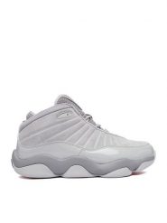SHAQ Buty do koszykówki EO-NET AQ95088B-SS Szary. Szare buty sportowe chłopięce Shaq, bez wzorów, ze skóry, bez zapięcia, do koszykówki. Za 299.99 zł.