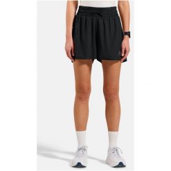 Spodenki damsie Odlo 2-in-1 short ZEROWEIGHT 3 INCH PRINT. Czarne szorty sportowe damskie Odlo, bez wzorów, sportowe, trekkingowe. Za 339.99 zł.