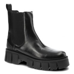 Czarne Botki Carinii Wygodne Skórzane Buty. Czarne botki damskie Carinii, ze skóry, bez obcasa. Za 433.99 zł.