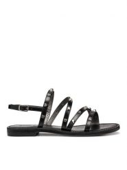 Geox Sandały D Maddalusiac D65YMH 0001J C9999 Czarny. Czarne sandały damskie Geox, bez wzorów, ze skóry, bez obcasa, na płaskiej podeszwie, bez zapięcia. Za 399.99 zł.