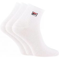 Skarpetki sportowe Fila 3-pak. Białe skarpety damskie Fila, bez wzorów. Za 28.99 zł.