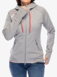 Bluza rozpinana damska Ocun Hoodie Zipper. Szare bluzy damskie Ocun, xs, bez wzorów, z bawełny, z kapturem. Za 400.39 zł.