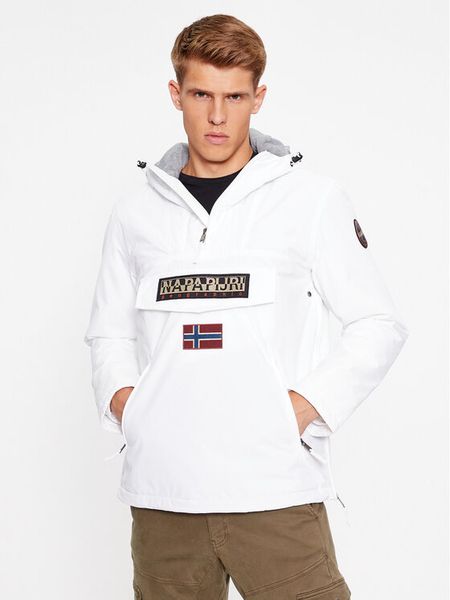 Napapijri Kurtka anorak NP0A4GMD Biały Regular Fit. Białe kurtki męskie Napapijri, m, bez wzorów, z syntetyku, bez kaptura. Za 1,119.00 zł.