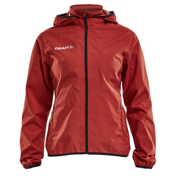 Wodoodporna wiatrówka damska Craft. Czerwone kurtki damskie Craft, bez wzorów, bez kaptura. W wyprzedaży za 352.05 zł.