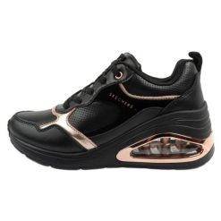 Buty Skechers Uno Prima-Starlet 177810/BBK czarne. Czarne obuwie sportowe damskie bez wzorów, ze skóry. Za 518.78 zł.