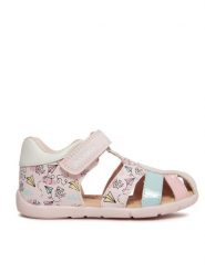 Geox Sandały B Elthan Girl B451QD 000BC C8206 Różowy. Czerwone sandały dziewczęce Geox, ze skóry, bez zapięcia. Za 259.99 zł.