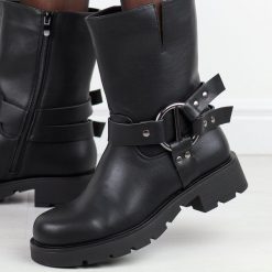 Czarne wysokie botki damskie Potocki 54300. Czarne botki damskie POTOCKI, na jesień, z polaru, eleganckie, z okrągłym noskiem, bez obcasa, bez zapięcia. Za 239.00 zł.