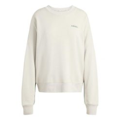 Bluza damska adidas beż JZ0196 z okrągłym dekoltem. Brązowe bluzy damskie Adidas, s, bez wzorów, z bawełny, bez kaptura, do biegania. Za 213.99 zł.