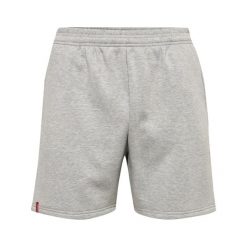 Szorty Hummel Red Basic. Szare krótkie spodenki sportowe męskie Hummel, l, bez wzorów, z bawełny, na fitness i siłownię. Za 150.00 zł.