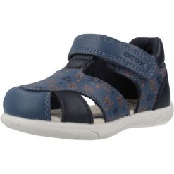 Sandały GEOX B SANDAL ZAPITO BOY Niebieski. Niebieskie sandały męskie Geox, ze skóry, bez zapięcia. Za 170.99 zł.