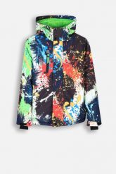 Kurtka narciarska dziecięca snowboard ThermoTEX Lemon Explore ZL4. Brązowe kurtki i płaszcze dla chłopców LEMON explore, na zimę, bez wzorów, z materiału, młodzieżowe, z kapturem. Za 379.90 zł.