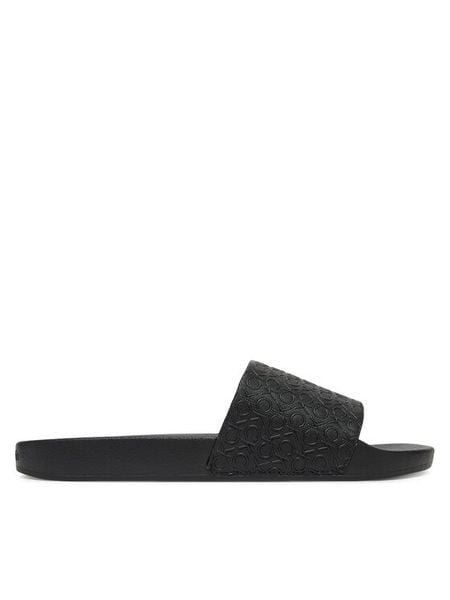 Calvin Klein Klapki Pool Slide Mono HM0HM01968 Czarny. Czarne klapki męskie Calvin Klein, ze skóry. Za 149.99 zł.