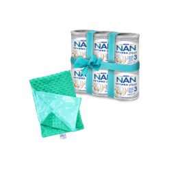 Zestaw 6x NESTLE NAN OPTIPRO Plus 3 800g Mleko modyfikowane w proszku dla dzieci od 1 roku życia, puszka + kocyk minky GRATIS. Kocyki dla dzieci Nestle. Za 283.74 zł.