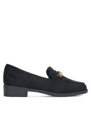 DeeZee Loafersy LE527-14 Czarny. Czarne mokasyny damskie DeeZee, z materiału. Za 119.99 zł.