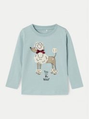 NAME IT Bluzka 13235991 Zielony Regular Fit. Zielone t-shirty i topy dla dziewczynek Name it, bez wzorów, z bawełny, bez ramiączek. Za 39.99 zł.